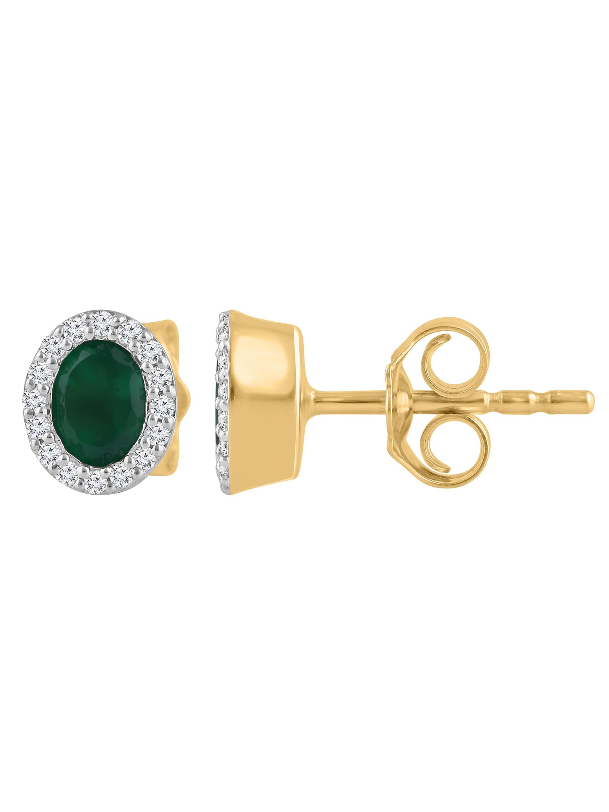 Diamant Exquis - Pendientes 'Ohrringe aus 375 Gelbgold mit Diamant' en oro