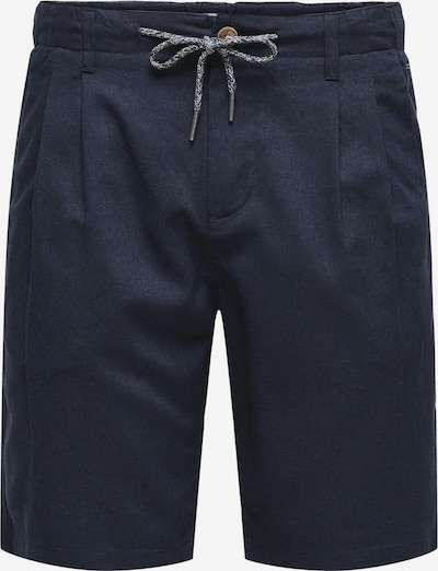 Only & Sons Plissert bukse 'LEO' i marineblå, Produktvisning