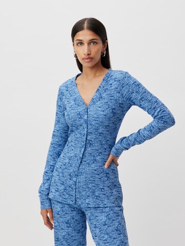 LeGer by Lena Gercke Knit Cardigan 'Clara' in Blue