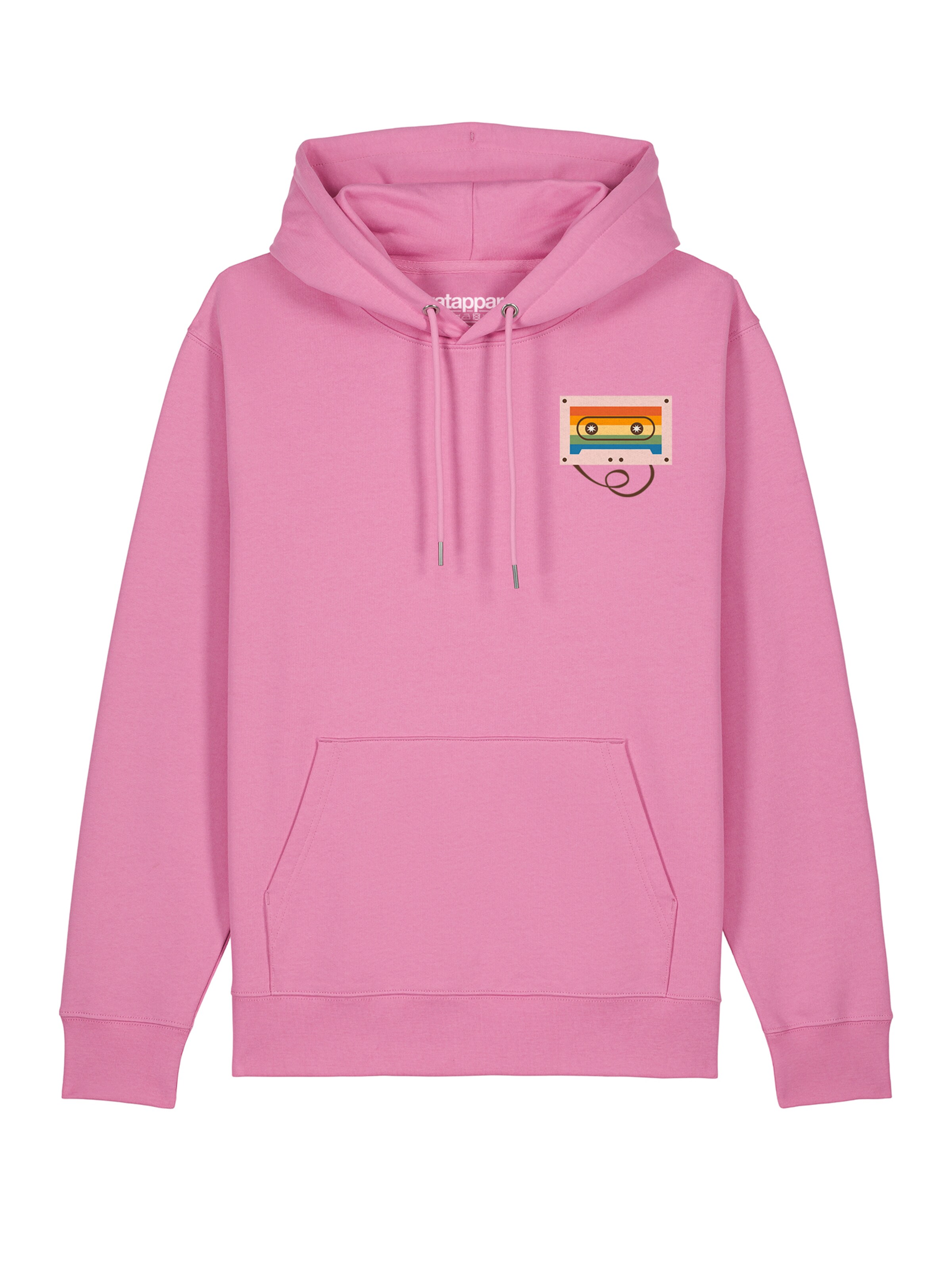 Sweat-shirt ' Rainbow Cassette ' Watapparel en rose : devant