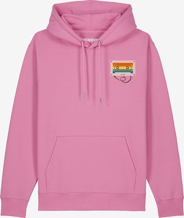 Sweat-shirt ' Rainbow Cassette ' Watapparel en rose : devant