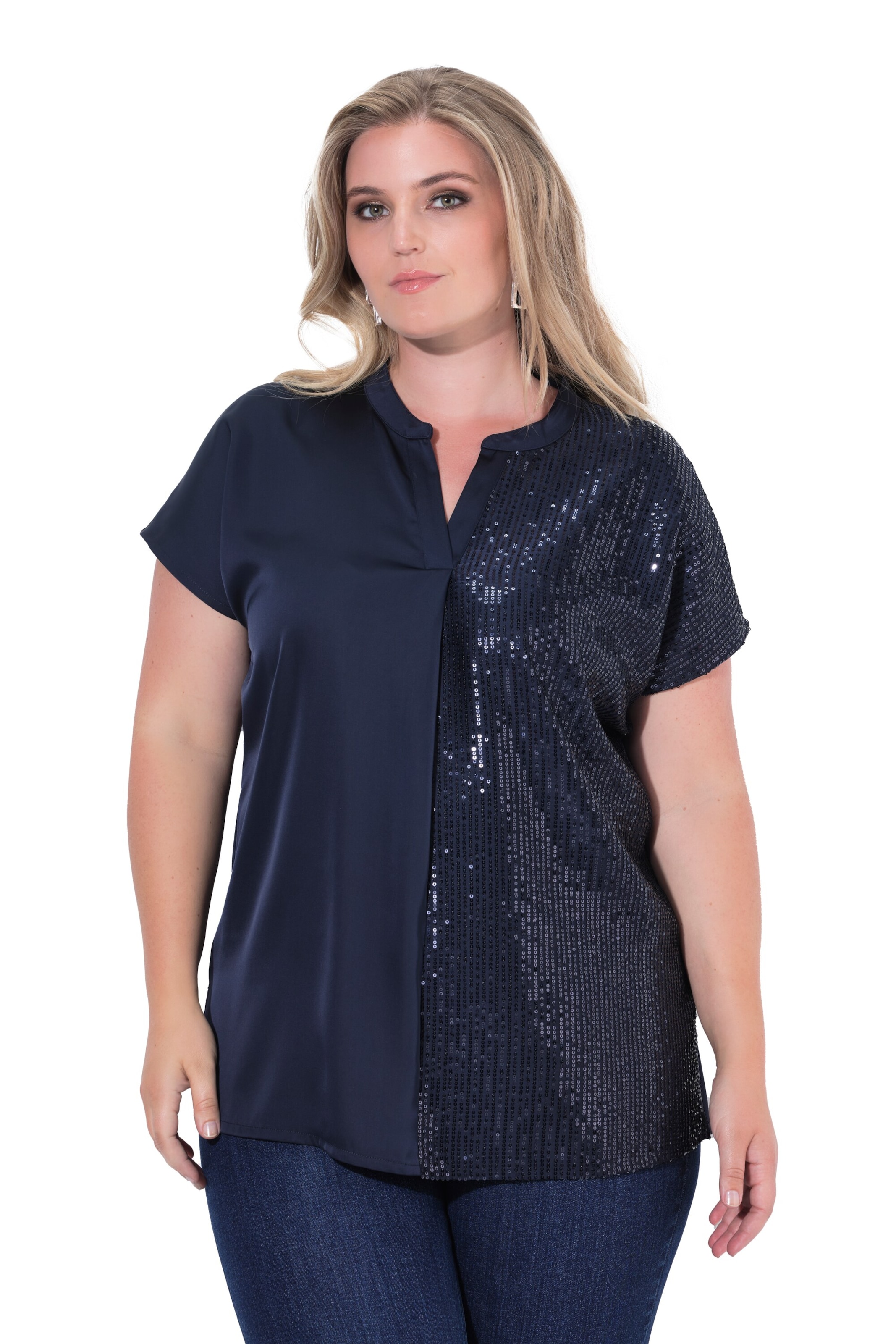 MIAMODA Blouse in Blue: front