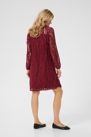 Cream Dress 'Kit' in Red