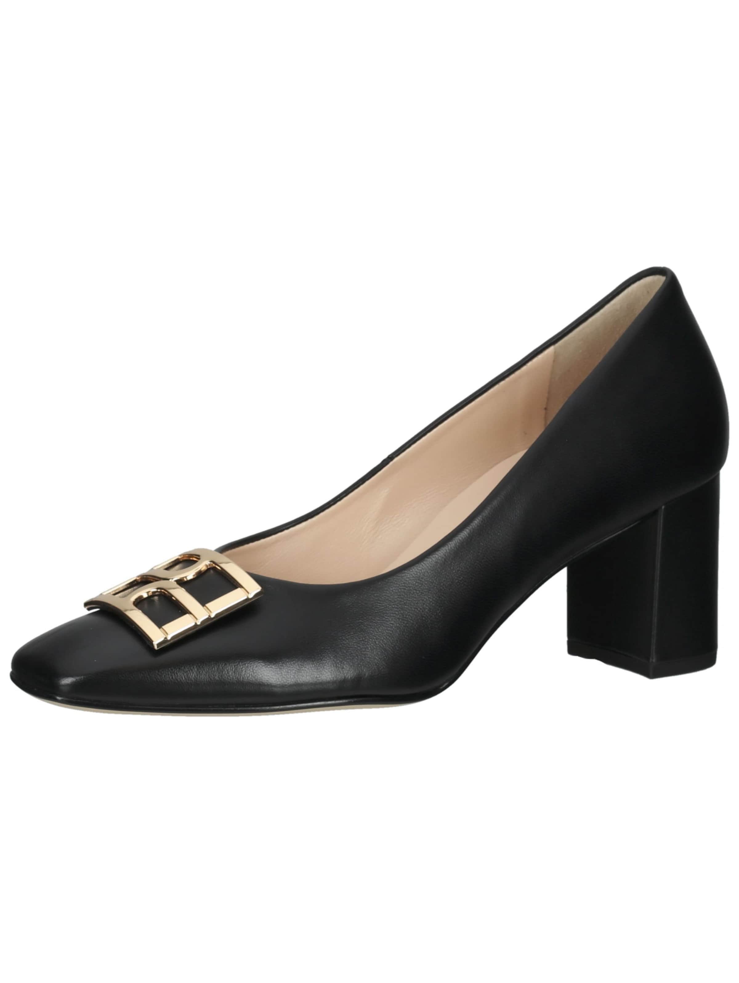 Högl Pumps 'Rosette' in Schwarz: Vorderseite