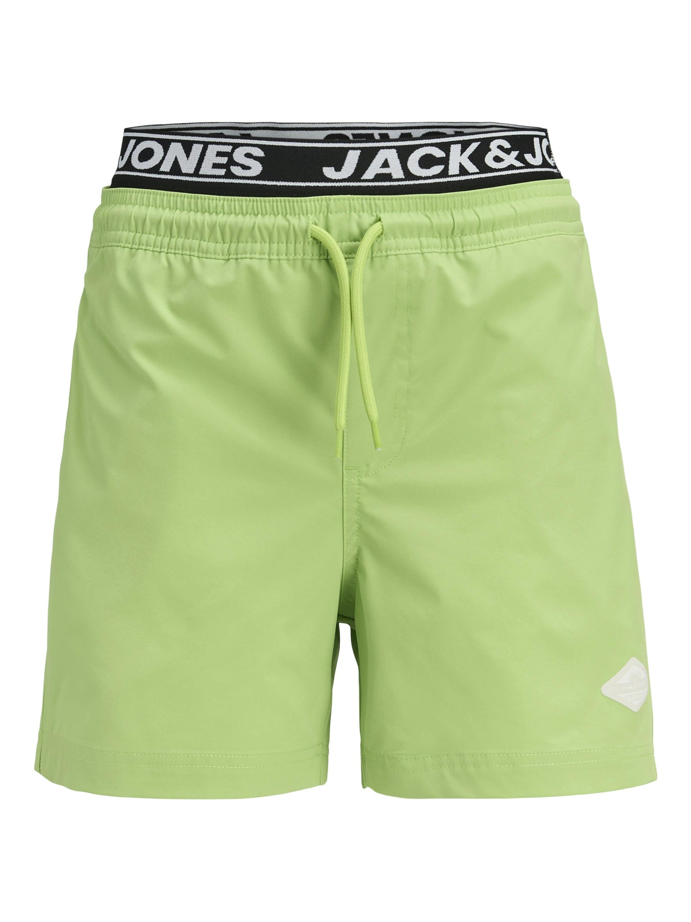 Jack & Jones Junior Badehose 'JPSTMaui Surf'‌ in Grün: Vorderseite