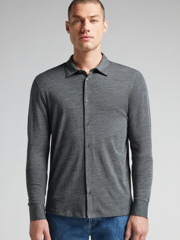 INTIMISSIMI Regular Fit Hemd in Grau: Vorderseite