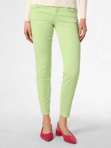 MOS MOSH Slim fit Trousers in Green: front