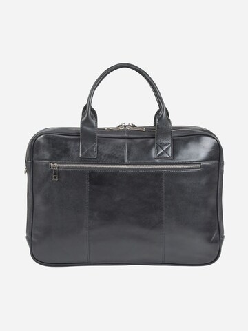 NEGOTIA Leather Laptop bag 'Orden' in Black