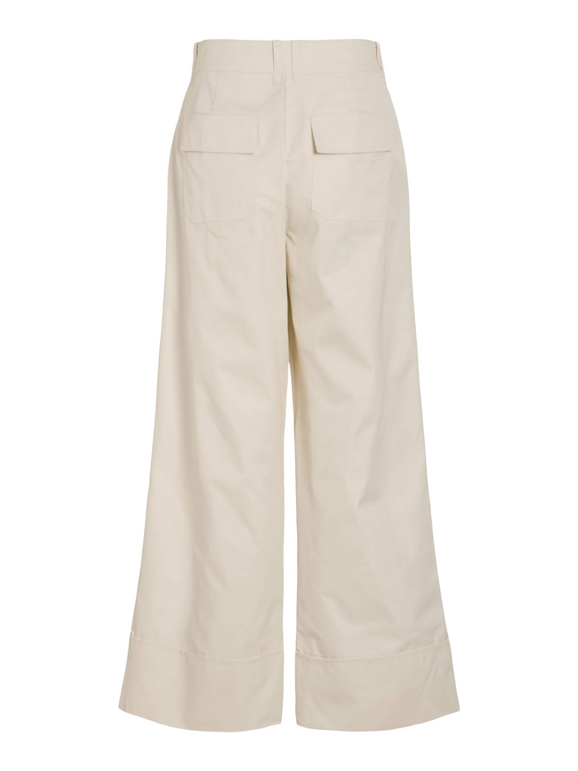 Wide Leg Pantalon à pince ROUGE EDIT en beige
