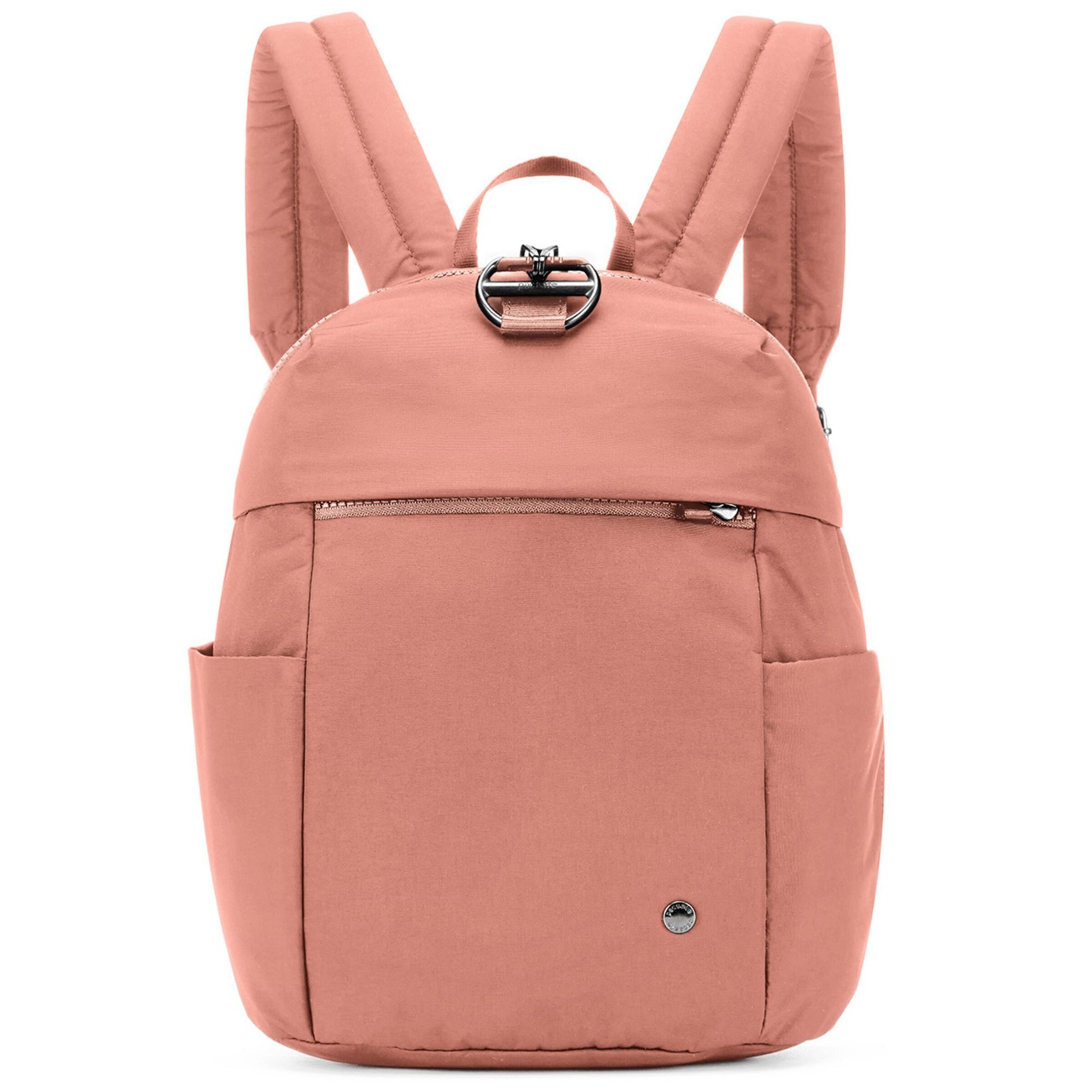 Sac à dos Pacsafe en rose : devant