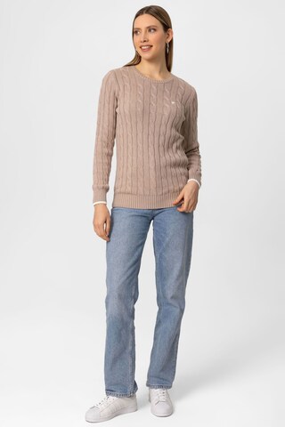 DENIM CULTURE Sweater 'KENDALL' in Beige