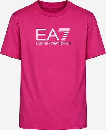 T-Shirt EA7 Emporio Armani en rose : devant