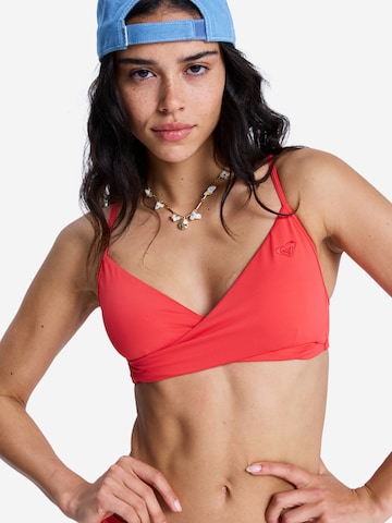 ROXY Bikini Top 'Solid Essentials' in Red: front
