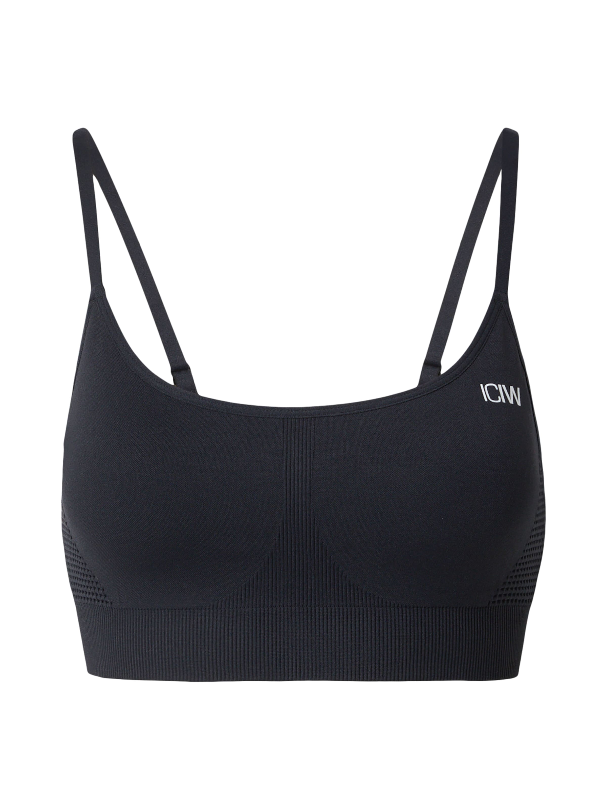 Bustier Soutien-gorge de sport ICANIWILL en noir : devant