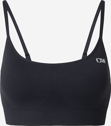 ICANIWILL Bustier Urheilurintaliivit värissä musta: etupuoli