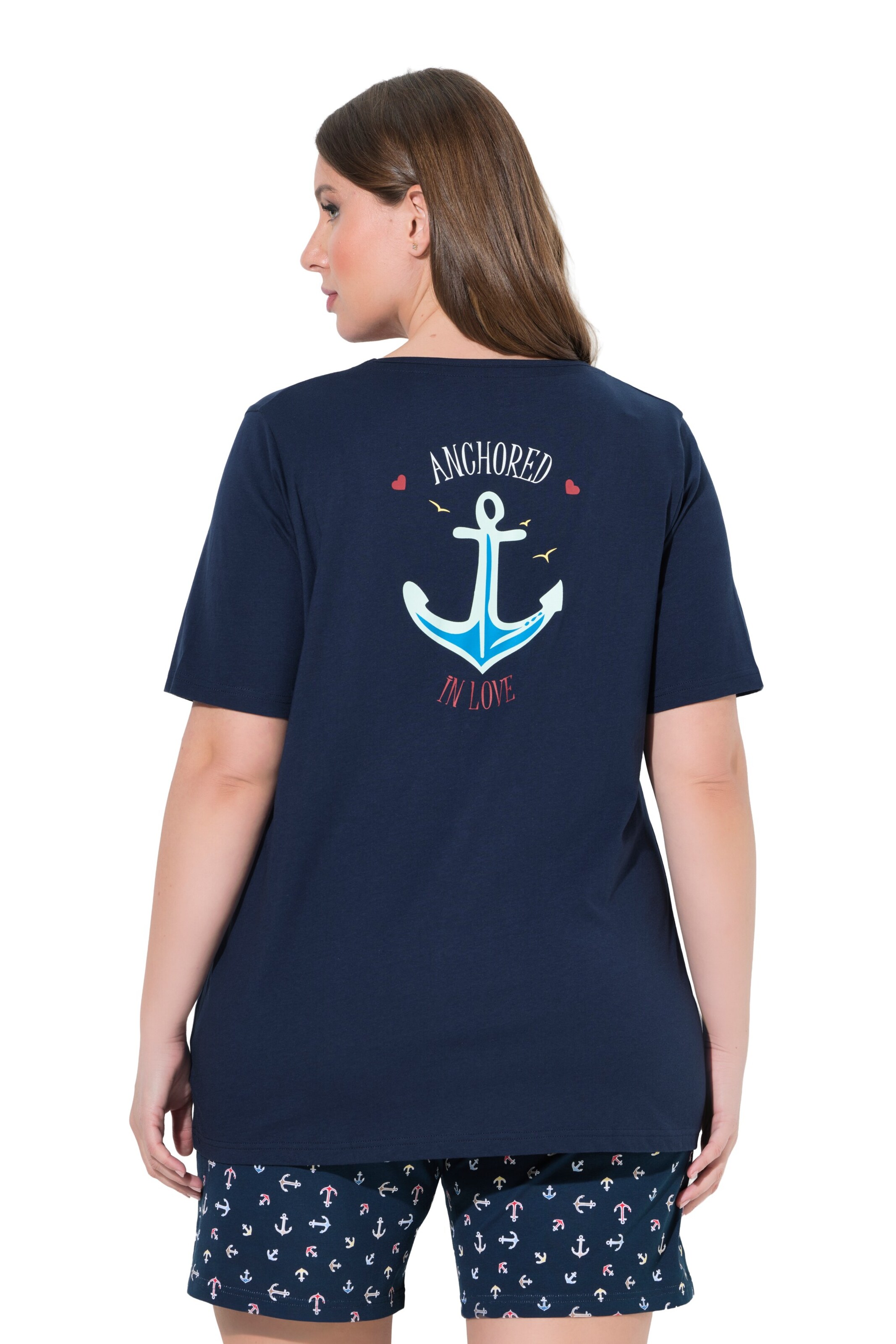 Ulla Popken Schlafshirt in Blau