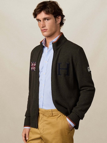 Hackett London Gebreid vest 'HERITAGE' in Groen