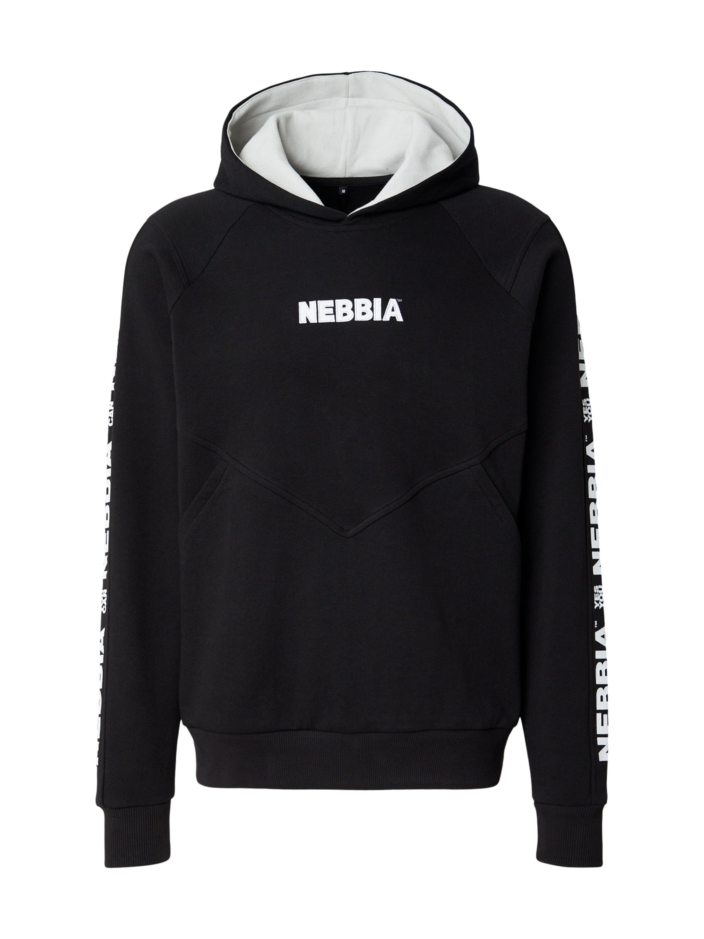 NEBBIA Αθλητική μπλούζα φούτερ 'HERO 300' σε μαύρο: μπροστά