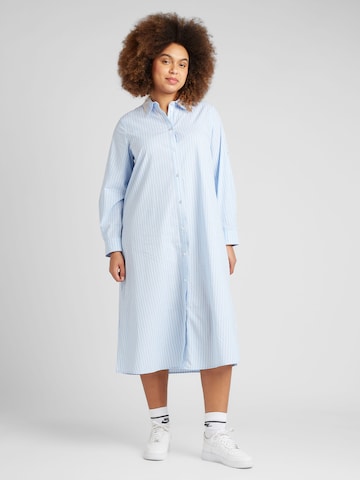 EVOKED Платье-рубашка 'BENNE' в Синий: спереди