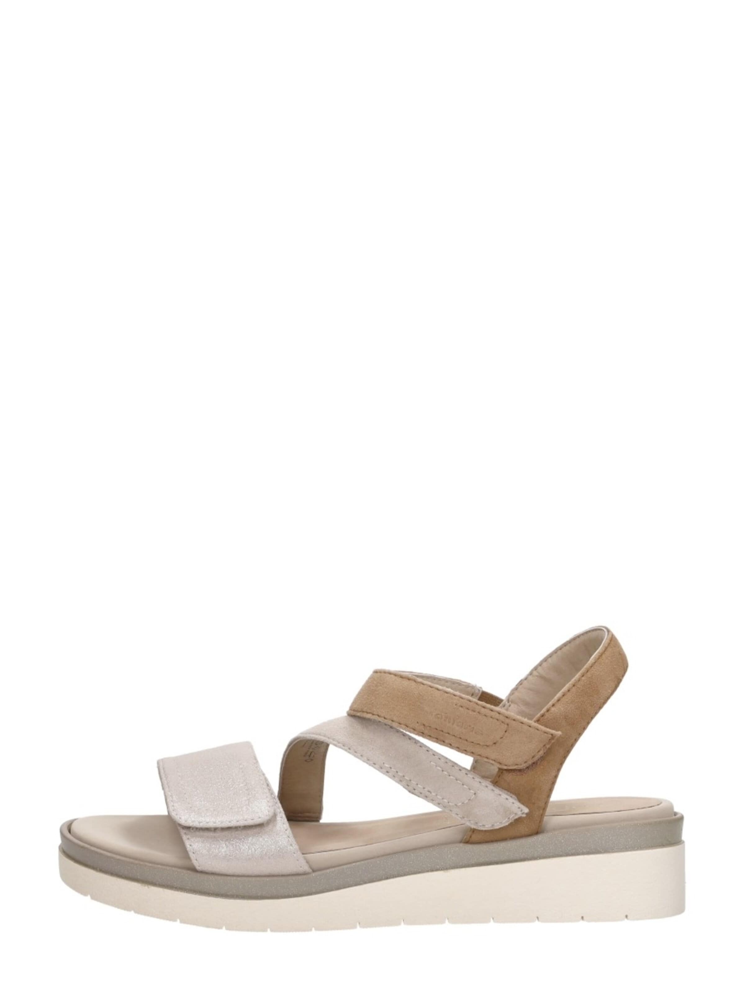 Tamaris Sandal 'Sandalen Plat' in Beige: front