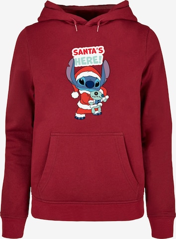 ABSOLUTE CULT Sweatshirt 'Lilo And Stitch - Santa Is Here' in Red: front