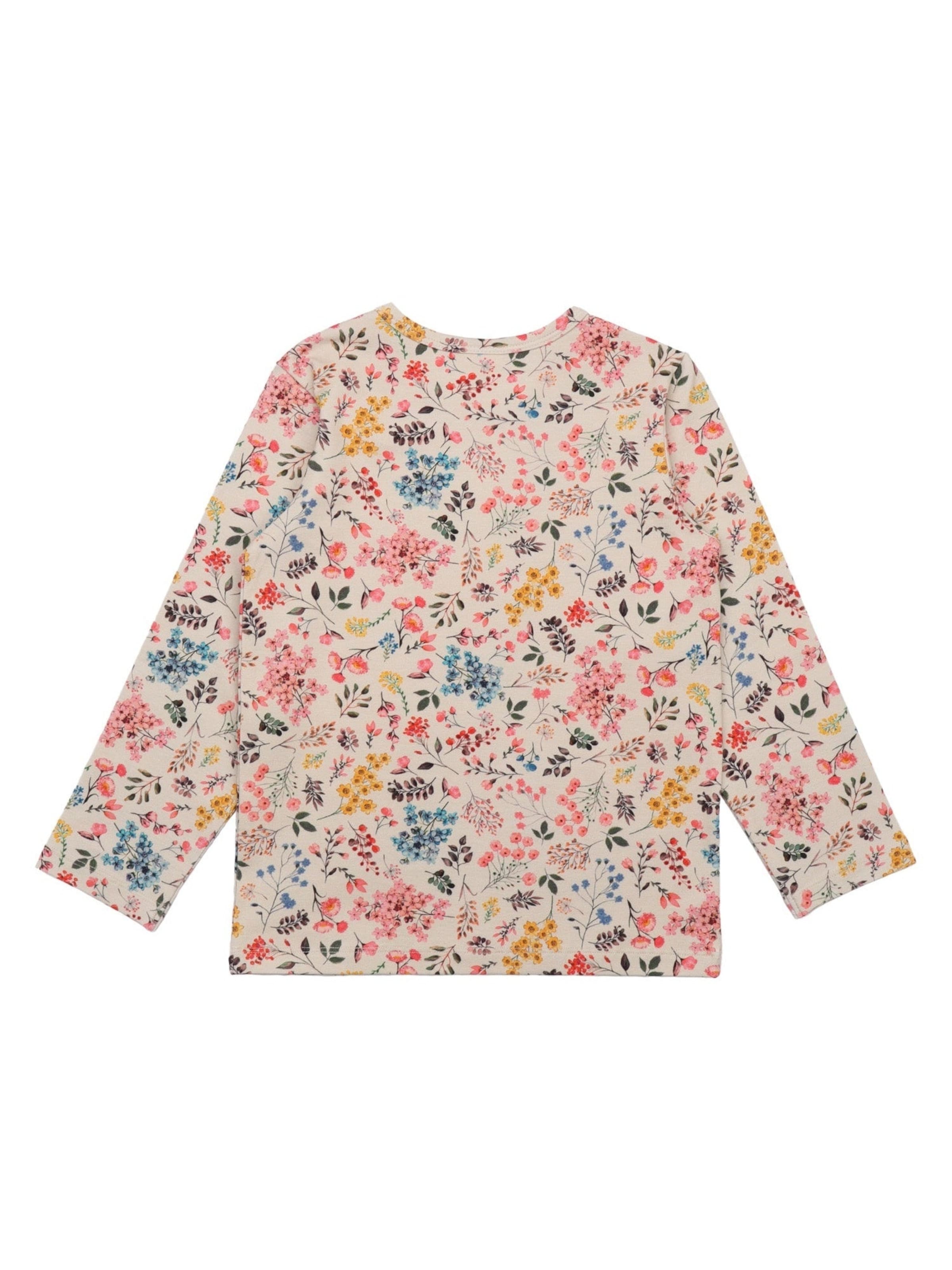 Walkiddy Shirt 'Mini Flowers' in Green: front