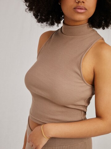 A LOT LESS Knitted Top 'Camille' in Beige