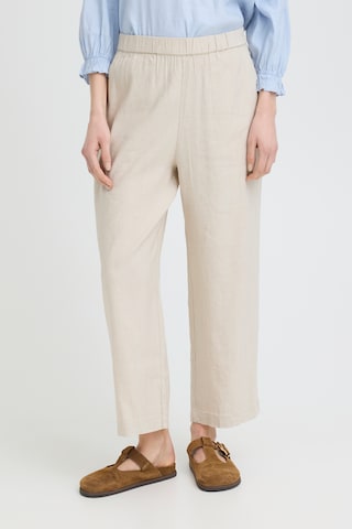 Pulz Wide leg Broek 'PZLuca' in Beige: voorkant