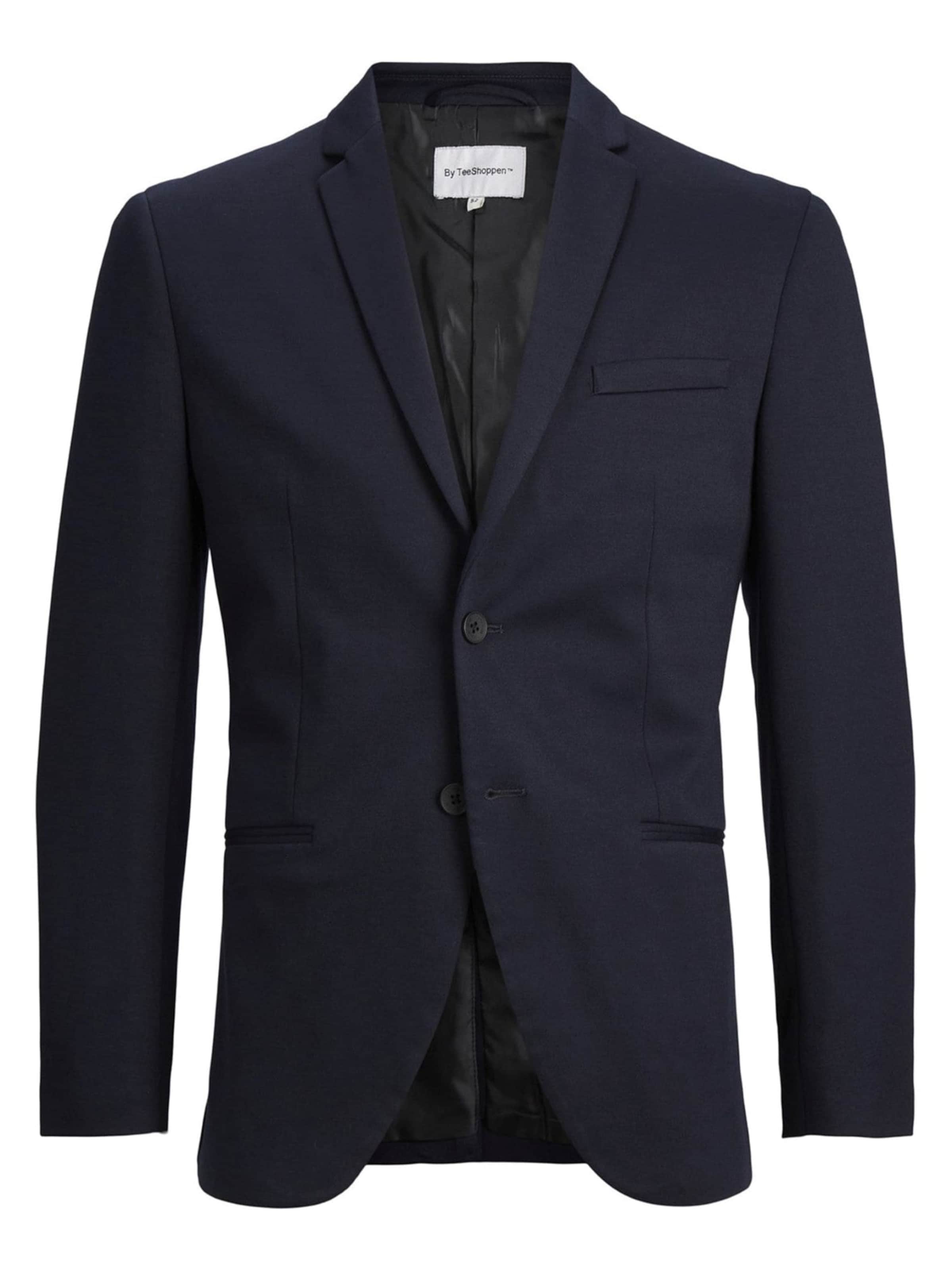 TEESHOPPEN Regular fit Suit Jacket in Blue: front