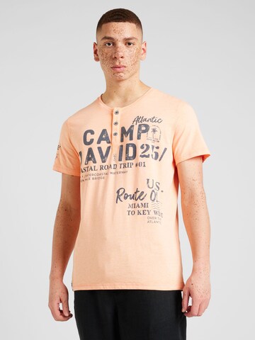 CAMP DAVID Majica | oranžna barva: sprednja stran