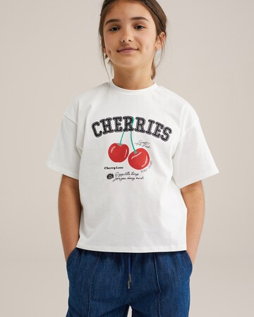 WE Fashion T-shirt i vit: framsida
