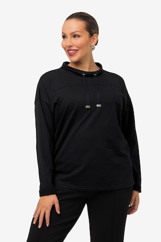 Sweat-shirt Ulla Popken en noir : devant