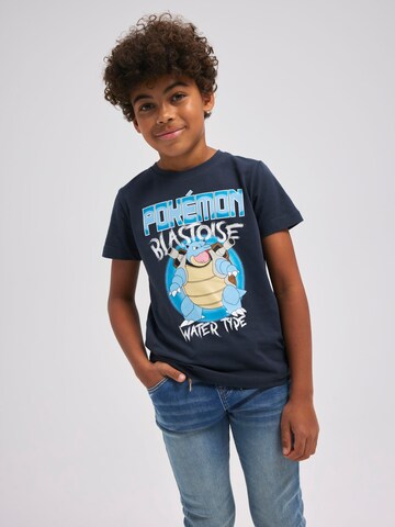 T-Shirt 'Jis Pokemon' NAME IT en bleu : devant