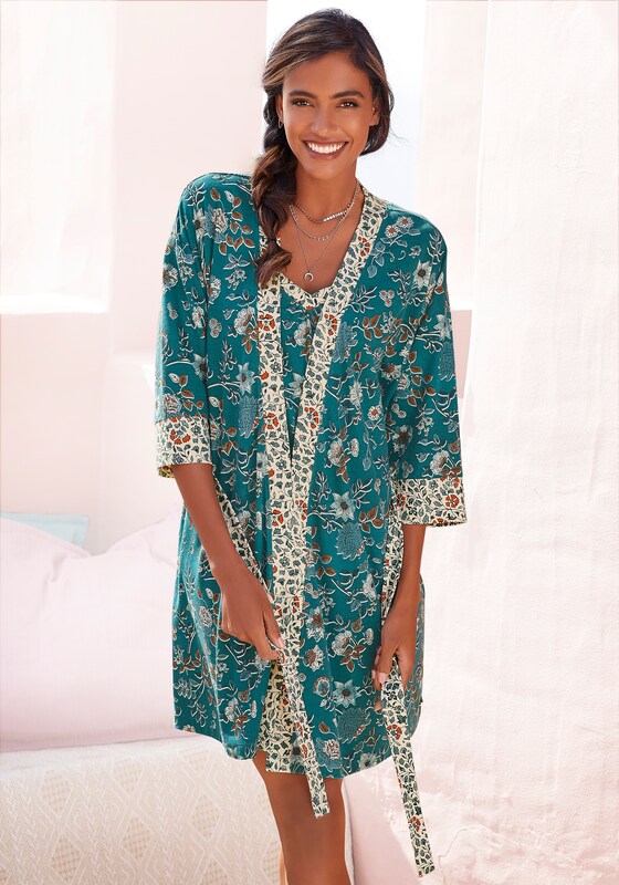 LASCANA Dressing Gown in Azure