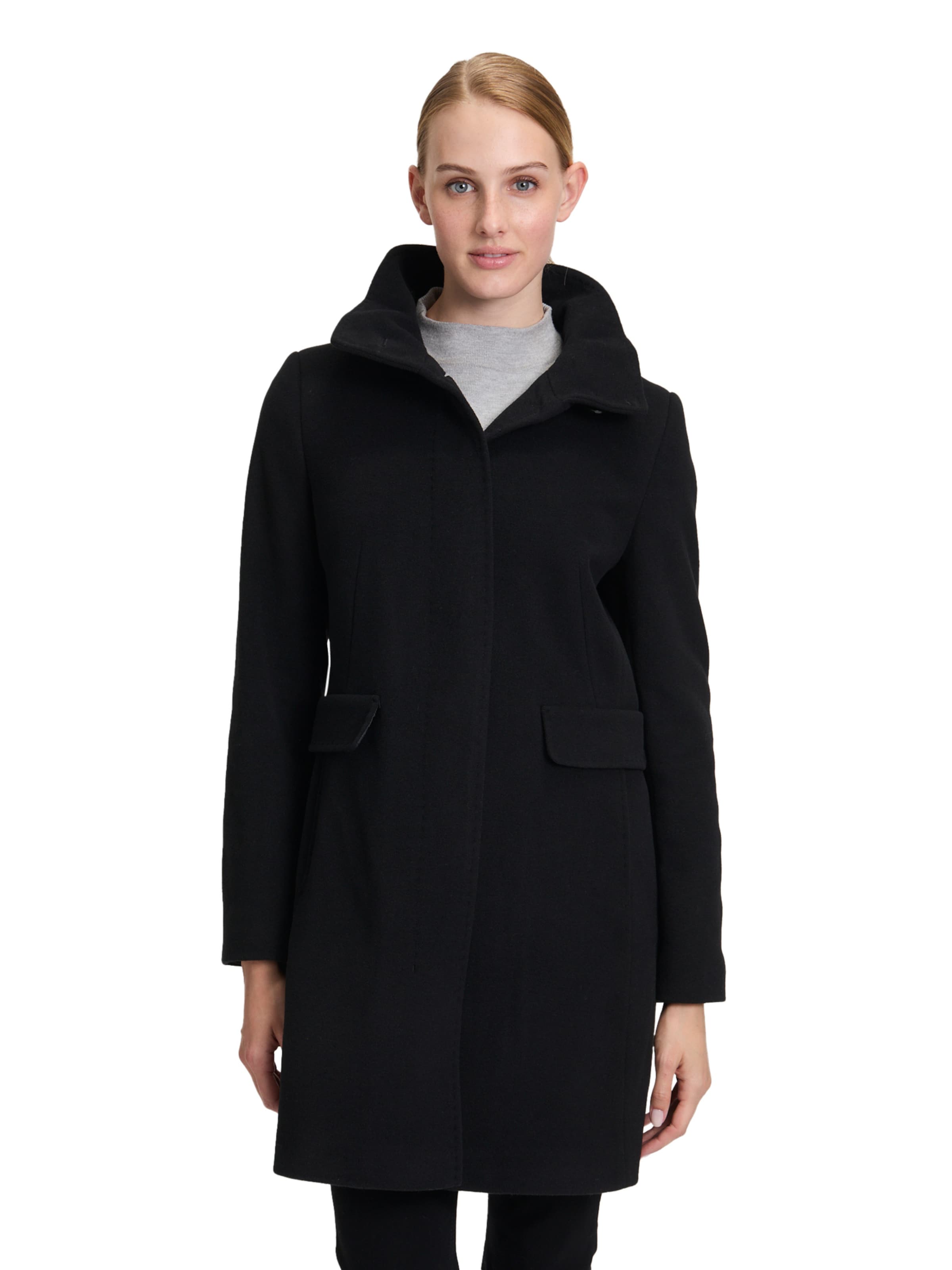 GIL BRET Between-Seasons Coat in Black: front