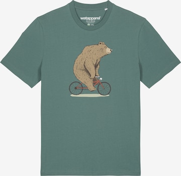 Watapparel T-Shirt ' Fahrradbär ' in Grün: Vorderseite