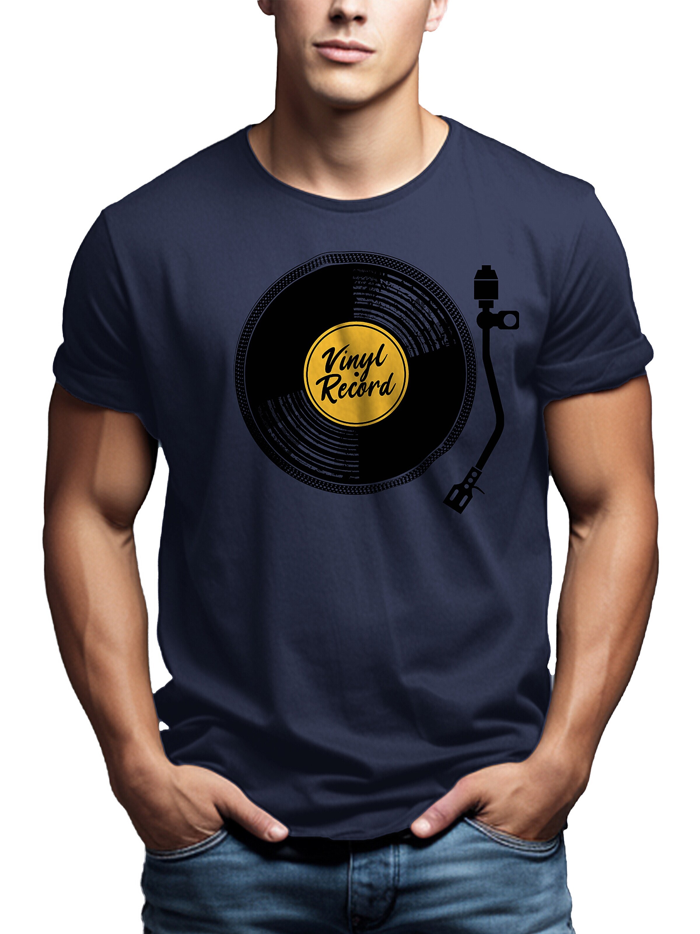 MAKAYA Shirt 'V-Record' in Blue