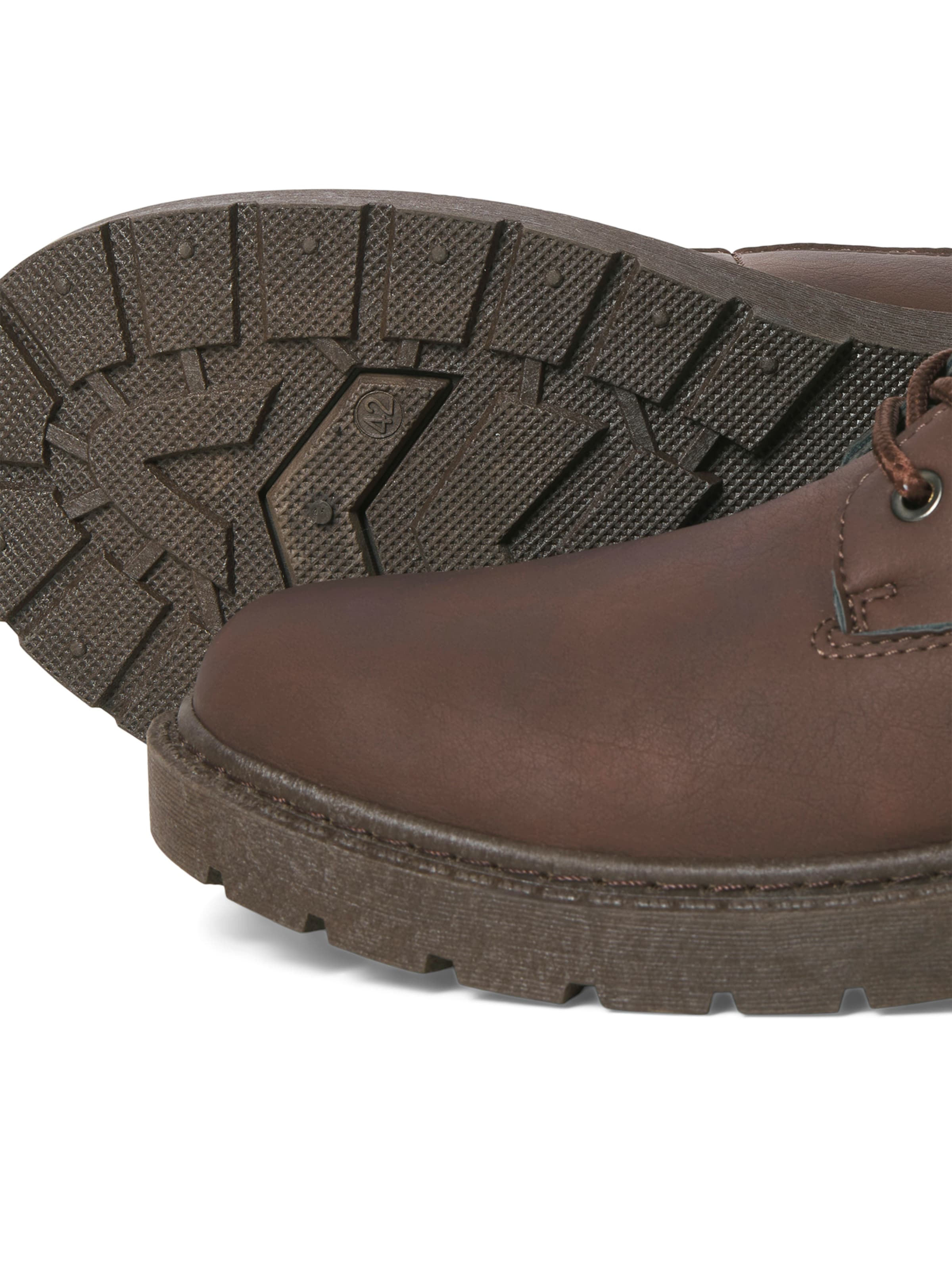 JACK & JONES - Botas con cordones 'JFWTHAMES' en marrón