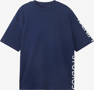 TOM TAILOR DENIM Camiseta en azul oscuro / blanco, Vista del producto