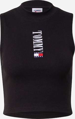 Tommy Jeans - Top 'Archive' en negro: frente