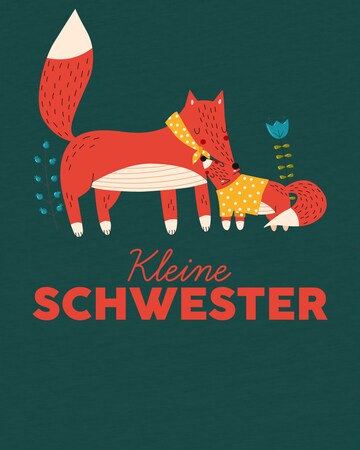 Maglietta 'Fuchs Kleine Schwester' di watabout.kids in verde