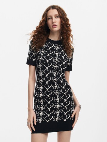 Desigual Strickkleid in Schwarz: Vorderseite