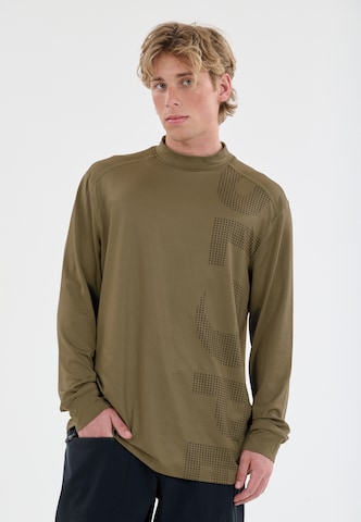 SLOPE Langarmshirt 'Riggs' in Grün: Vorderseite
