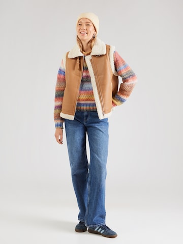 PIECES Vest 'PCJANELLE' in Brown