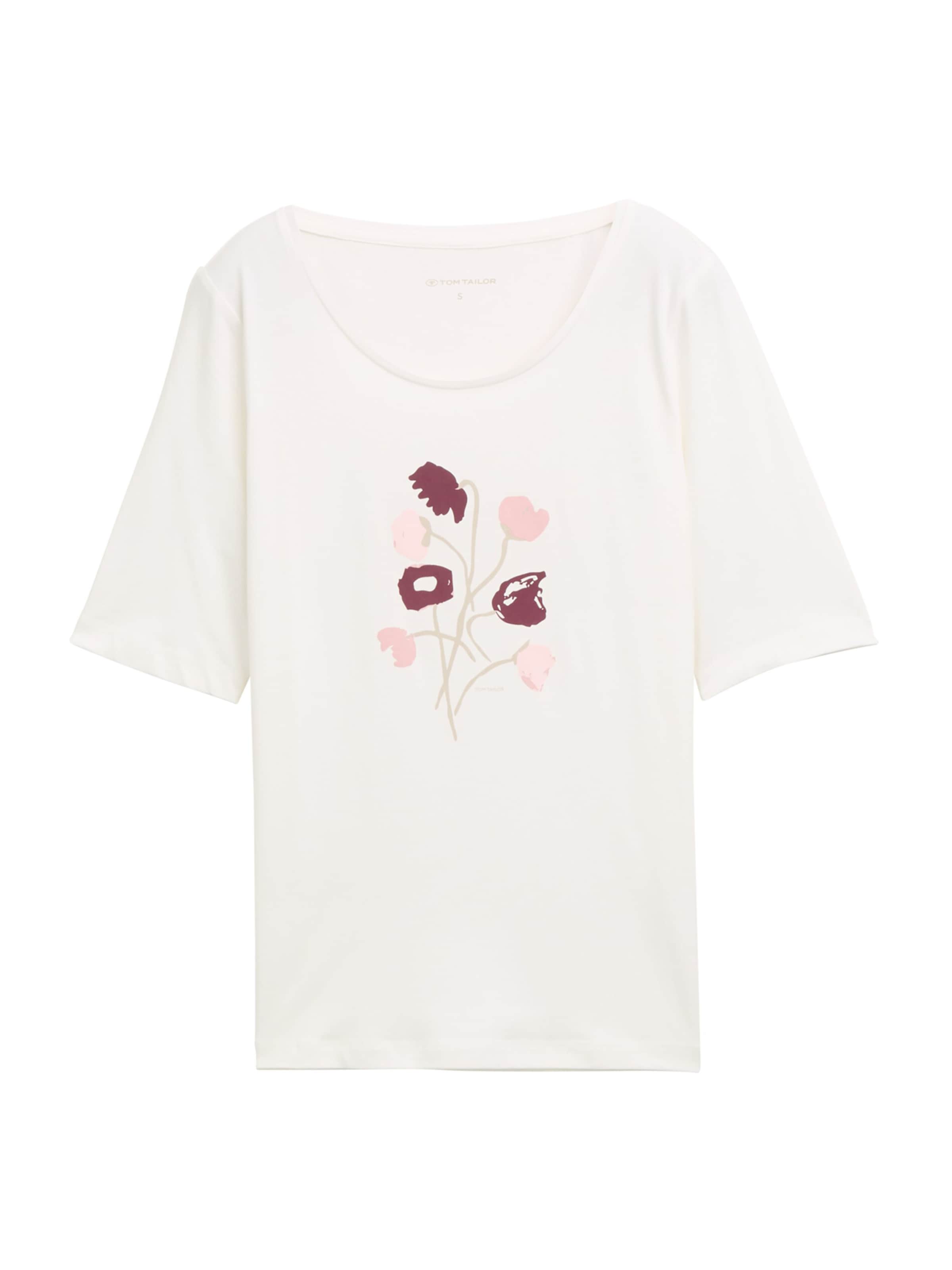 TOM TAILOR Shirt in Wit: voorkant