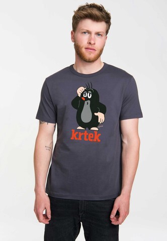 LOGOSHIRT Shirt 'Der Kleine Maulwurf Krtek' in Blauw: voorkant