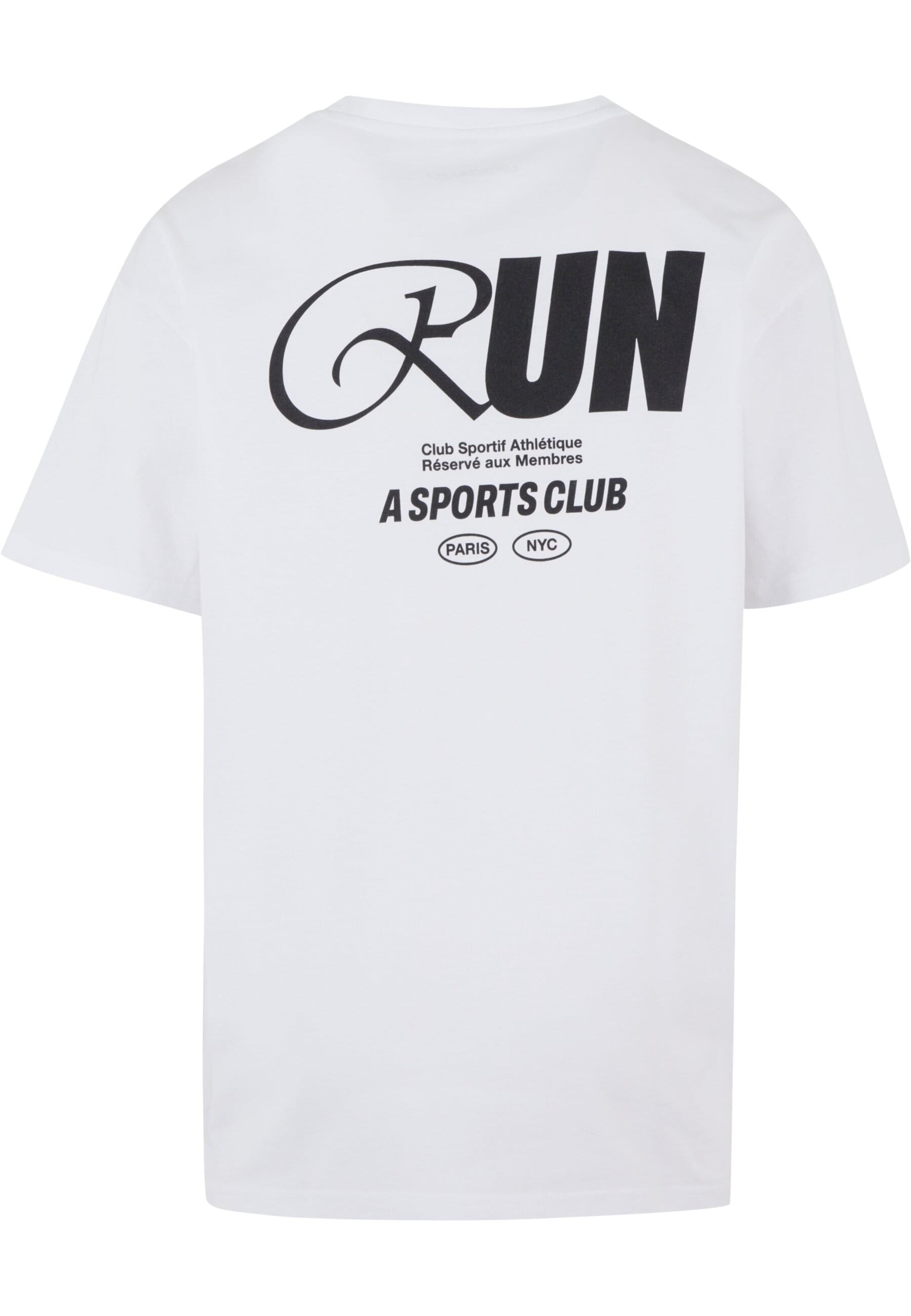Mister Tee Shirt 'A Sportsclub' in Wit