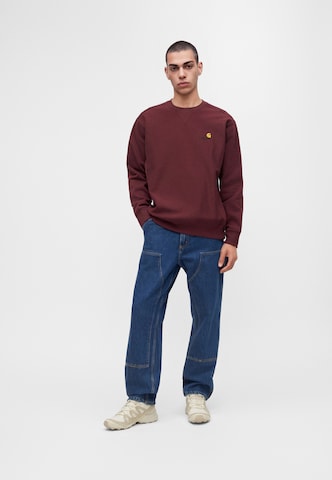 Carhartt WIP Sweatshirt 'American Script' in Rot