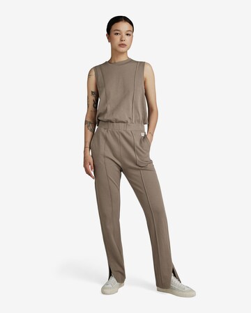 G-Star RAW Jumpsuit in Bruin: voorkant