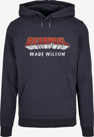 ABSOLUTE CULT Sweatshirt 'Deadpool - Aka Wade Wilson' in Blau: predná strana